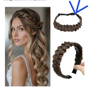 Braided Headband in Brown